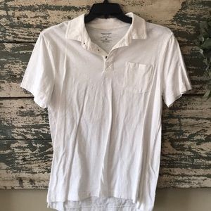 Men’s white polo